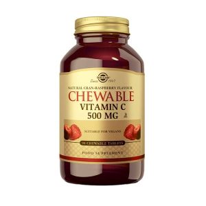 SOLGAR VITAMIN C TABLETE ZA ŽVAKANJE MALINA/BRUSNICA A90
